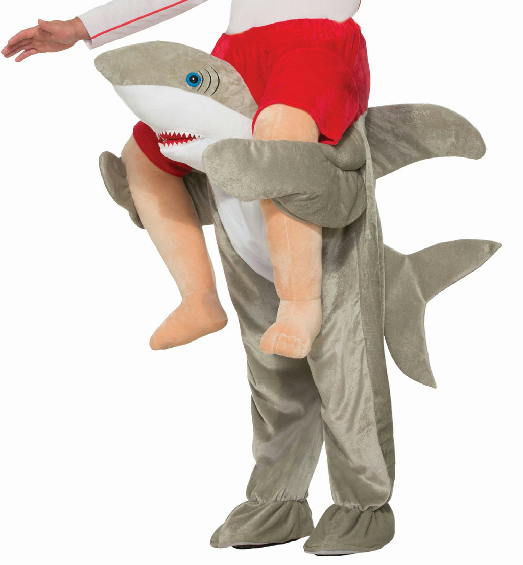 Ride a Shark Funny Adult Shoulder Rider Costume by HalloweenStore.com