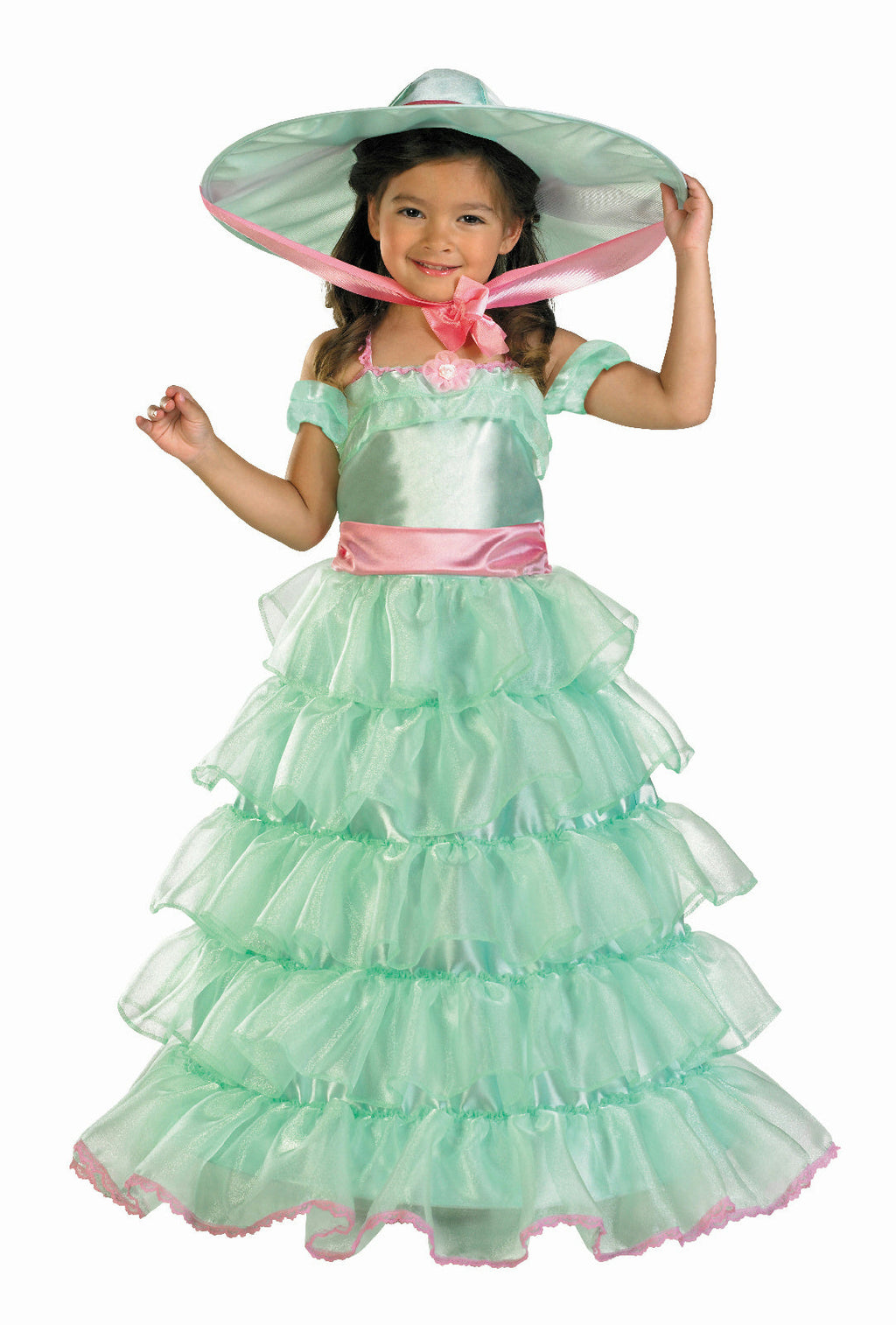 Turquoise Southern Belle Child Deluxe Costume Small 4-6 by HalloweenStore.com
