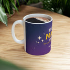 Ceramic Mug — 'Big Tim's Vagmag Emporium' Retro Purple Coffee Cup by Printify
