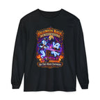 Halloween Magic Long Sleeve Tee — "No Bodies Required" Ghosts Design by Printify