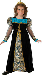 Black Camelot Princess Child Costume Dress and Tiara Size Small 4-6 by HalloweenStore.com