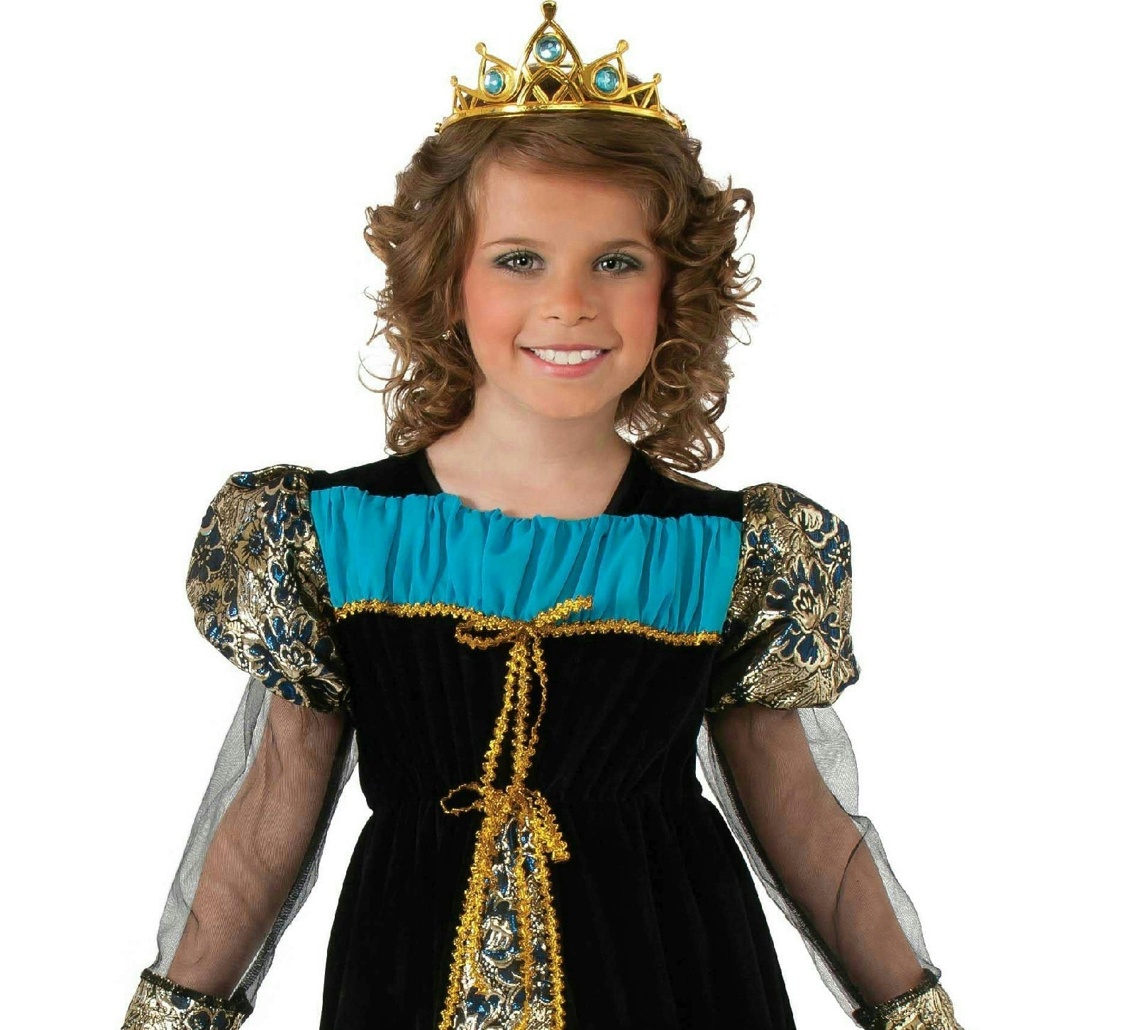 Black Camelot Princess Child Costume Dress and Tiara Size Small 4-6 by HalloweenStore.com
