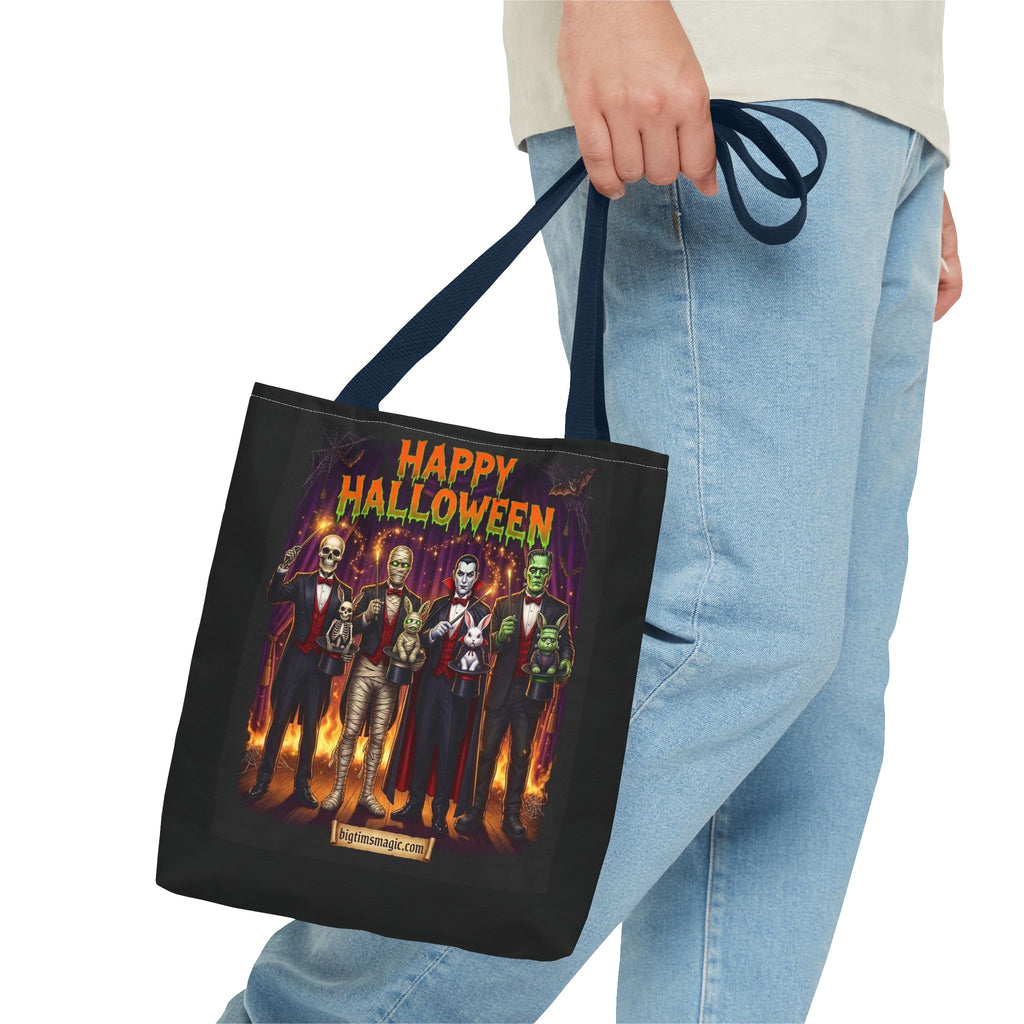 Halloween Vampire Tote Bag — Gothic Dracula Trick Canvas Tote by Printify