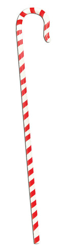 36" Red and White Striped Candy Cane Walking Stick Shepherd's Crook Accessory by HalloweenStore.com