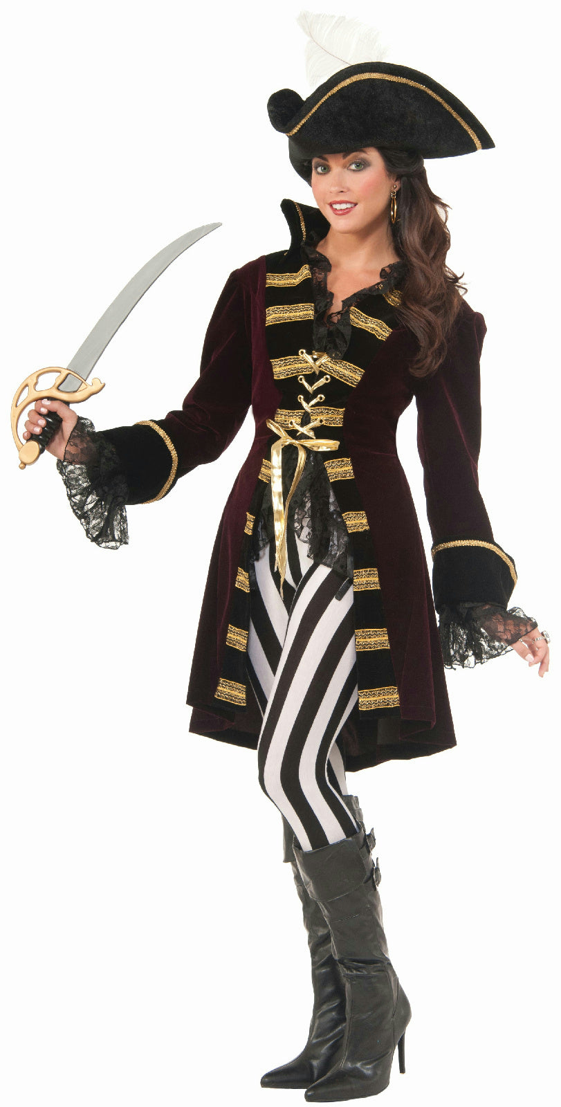 Captain Morgana Buccaneer Adult Costume Size XS/S by HalloweenStore.com