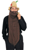 Brown Super Long Mohair Beard and Moustache Set by HalloweenStore.com