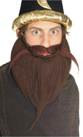 Brown 8'' Beard & Mustache Set Costume Accessory by HalloweenStore.com