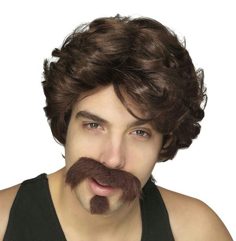 Uncle Rico or Big John Brown Men's Wig Moustache and Goatee Set by HalloweenStore.com