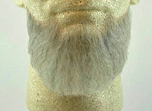 Lt Grey Human Hair Goatee Chin Beard Costume Beard 2023 by HalloweenStore.com