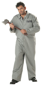 Axe Murderer Gray Jumpsuit Plus Size Adult Costume by HalloweenStore.com
