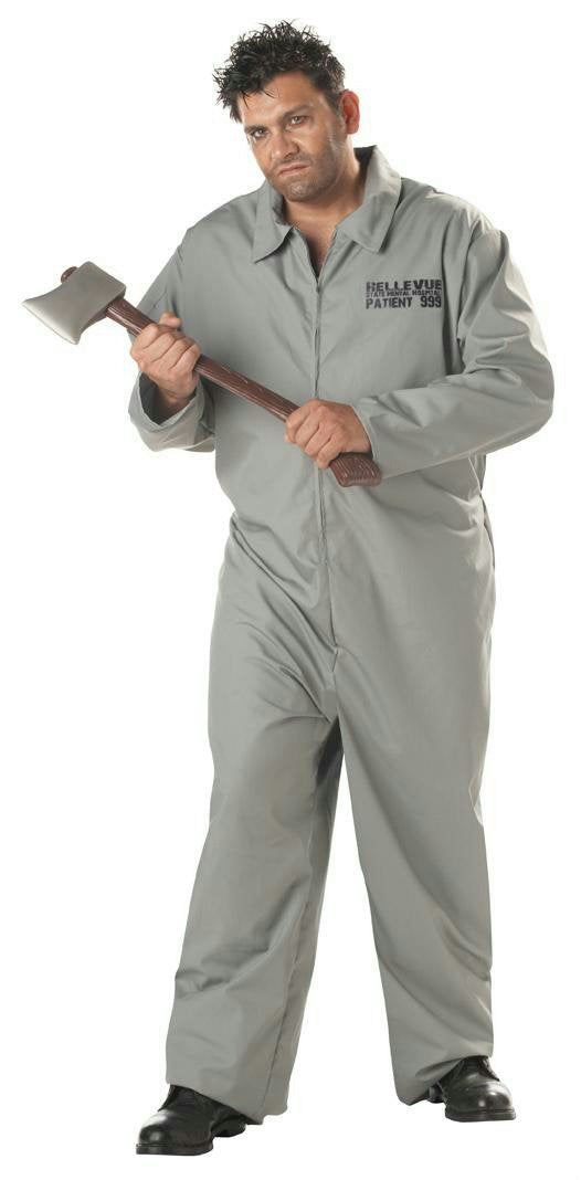 Axe Murderer Gray Jumpsuit Plus Size Adult Costume by HalloweenStore.com