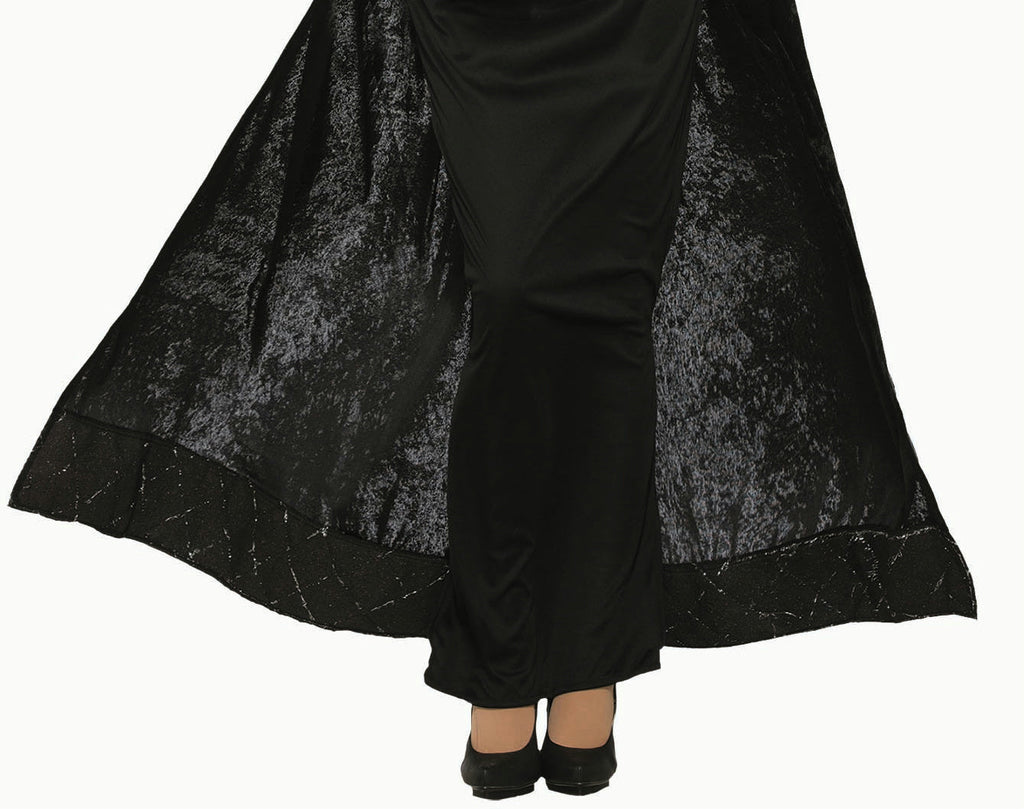 Royal Dark Queen Black Wicked Vampiress Dress Adult Costume by HalloweenStore.com