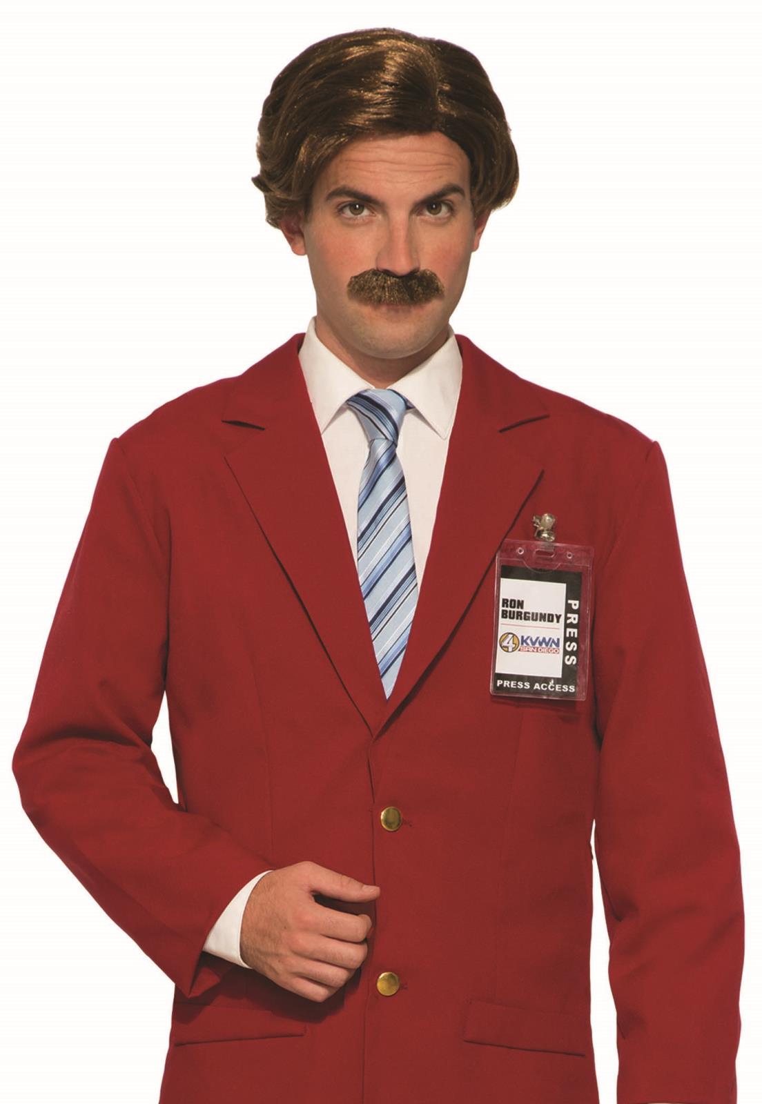 Anchorman Ron Burgundy Officially Licensed Wig and Mustache by HalloweenStore.com