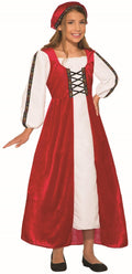 Red Renaissance Faire Dress Girls Costume Size Large 12-14 by HalloweenStore.com