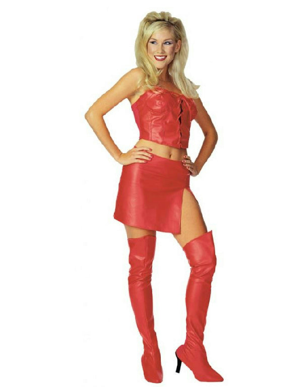 Luscious Leather Hot City Nights Pimps and Hos Sexy Adult Costume Medium 10-14 by HalloweenStore.com