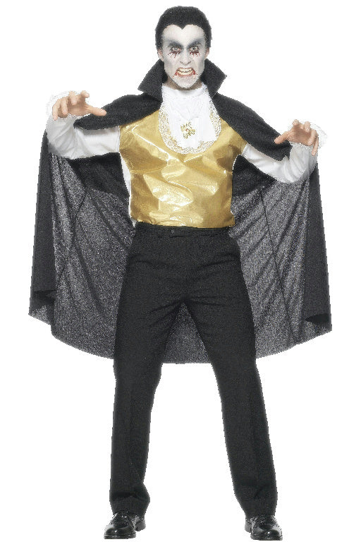 Classic Count Dracula Adult Vampire Costume with Cape CLOSEOUT by HalloweenStore.com