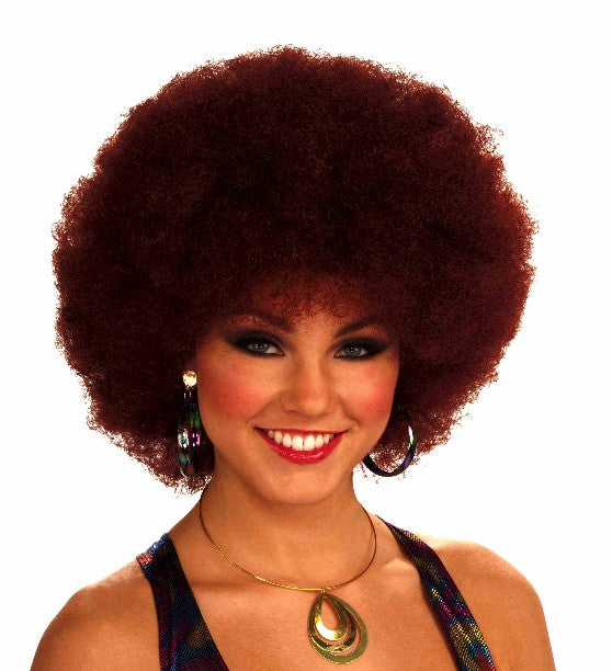 Disco Doll Afro Wig Red Reddish Brown 60's 70's by HalloweenStore.com