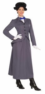 English Nanny Mary Poppins Adult Costume Standard Size by HalloweenStore.com