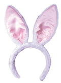 White and Pink Bunny Rabbit Easter Ears Headband Costume Accessory by HalloweenStore.com
