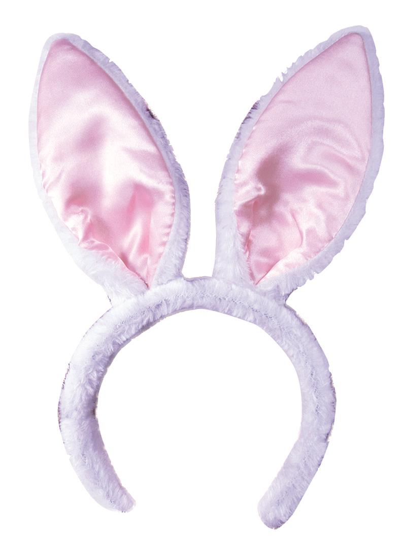 White and Pink Bunny Rabbit Easter Ears Headband Costume Accessory by HalloweenStore.com