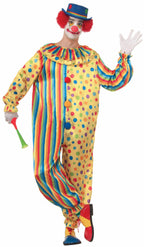 Spots the Clown Adult Polka Dot Striped Jumpsuit Standard Size by HalloweenStore.com