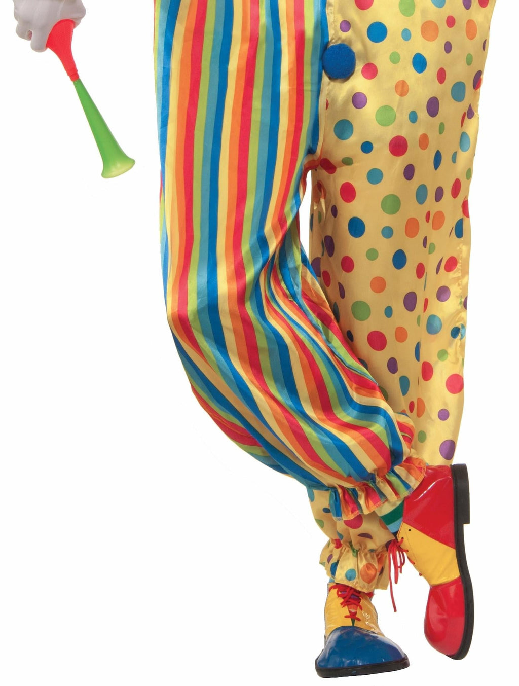Spots the Clown Adult Polka Dot Striped Jumpsuit Standard Size by HalloweenStore.com