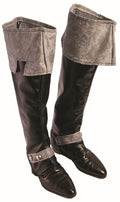 Medieval King Dark Royalty Black Adult Boot Covers by HalloweenStore.com