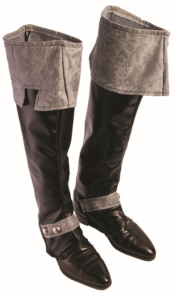 Medieval King Dark Royalty Black Adult Boot Covers by HalloweenStore.com
