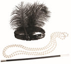 Roaring 20s Flapper Kit Headband, Necklace and Cigarette Holder by HalloweenStore.com