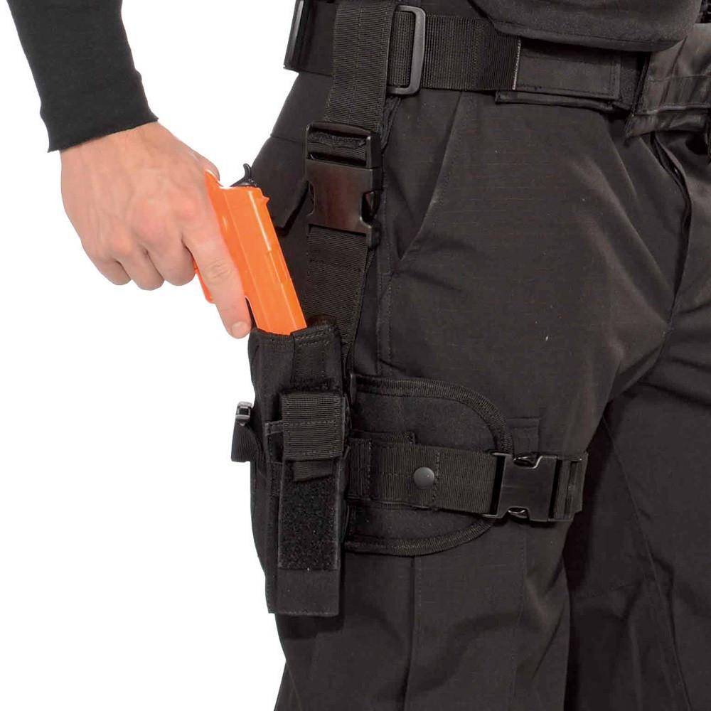 Police Detective SWAT Costume Toy Gun Leg Holster Costume Accessory by HalloweenStore.com