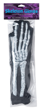 Fun World Skeleton Glove And Wrist Bone Adult Gloves by HalloweenStore.com