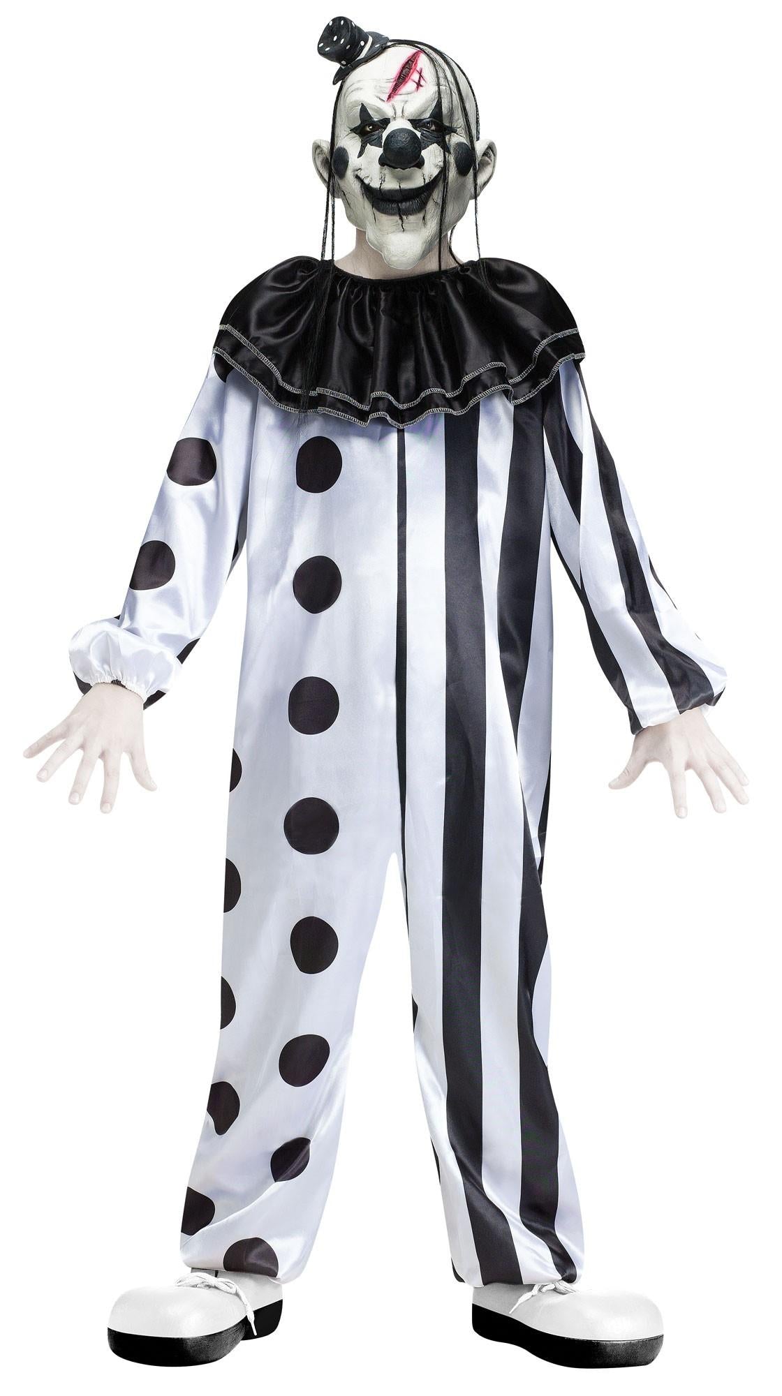 Black and White Killer Clown Child Costume by HalloweenStore.com