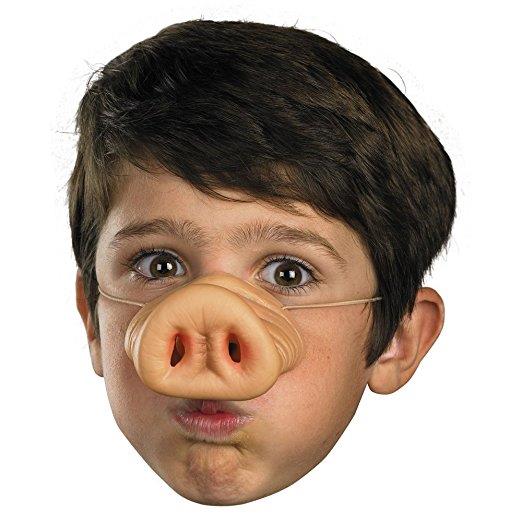 ONE Hog Pig Swine Boar Costume Nose Noses Little Piggies by HalloweenStore.com