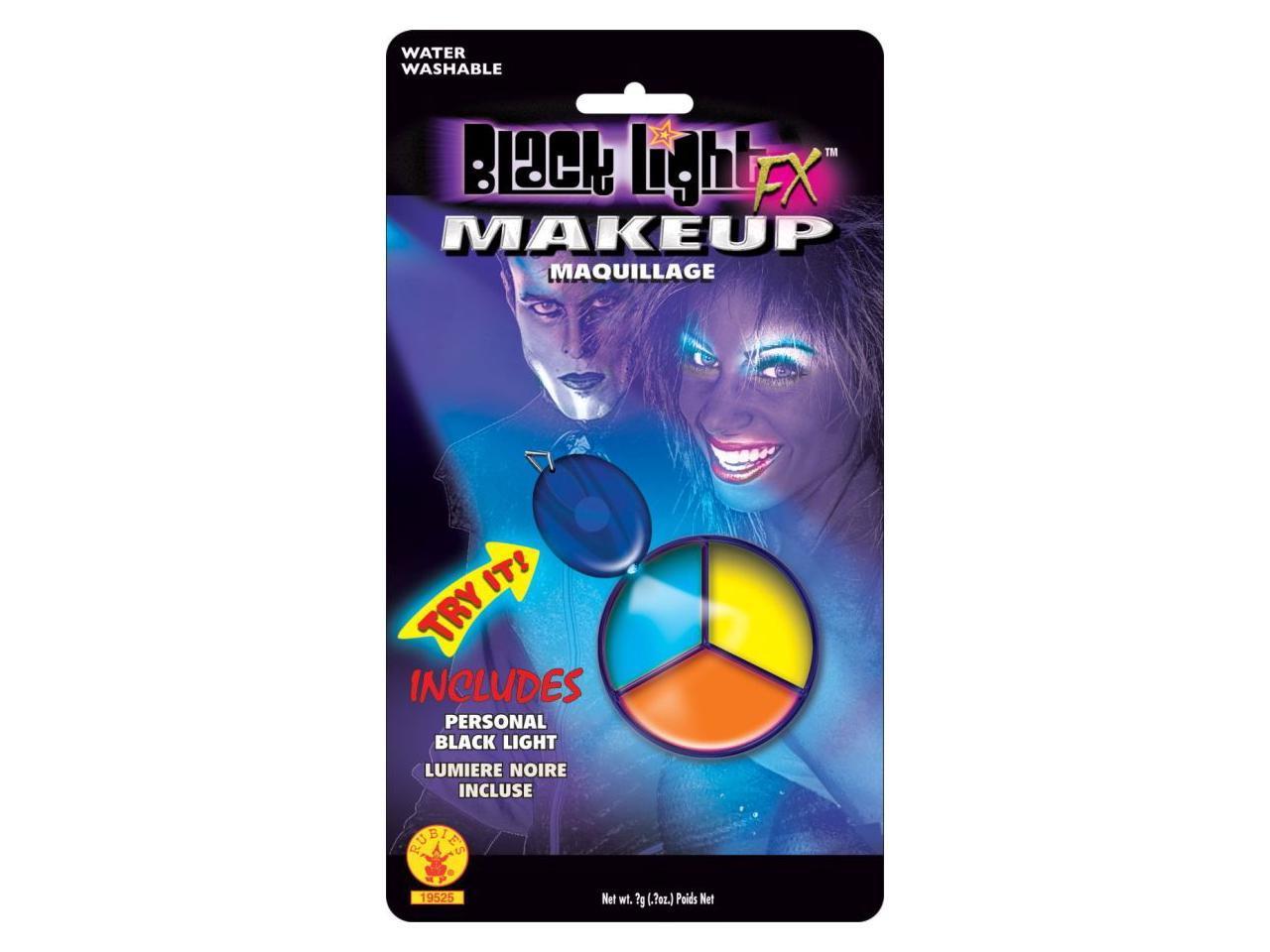 Blacklight Makeup Tri-Color Palette Colors Blue Yellow Orange by HalloweenStore.com