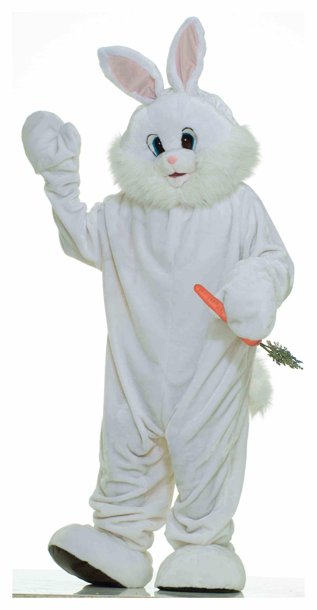 Deluxe Plush Bunny Rabbit Adult Mascot Easter Costume 61465 by HalloweenStore.com