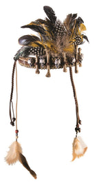 Day of the Dead Voodoo Headpiece Skulls Dangle Feathers Costume Accessory by HalloweenStore.com
