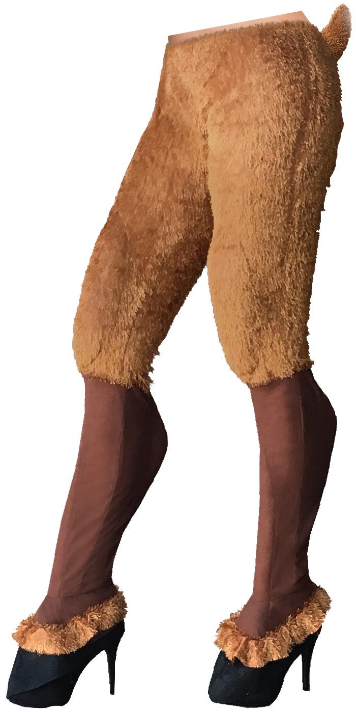 Mythical Creatures Faun Pants Satyr Cosplay Fur Goat Legs Adult Womens Costume by HalloweenStore.com