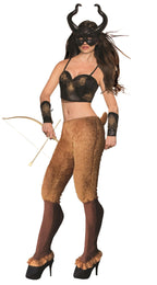 Mythical Creatures Faun Pants Satyr Cosplay Fur Goat Legs Adult Womens Costume by HalloweenStore.com