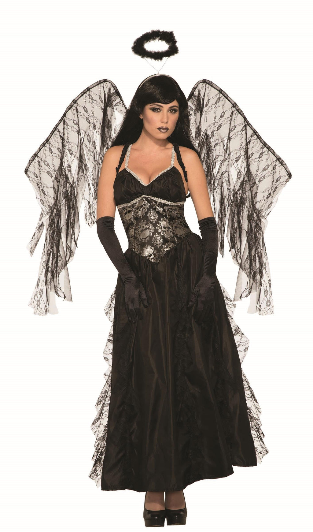 Fallen Black Angel Adult Gothic Costume Dress by HalloweenStore.com