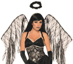 Fallen Black Angel Adult Gothic Costume Dress by HalloweenStore.com