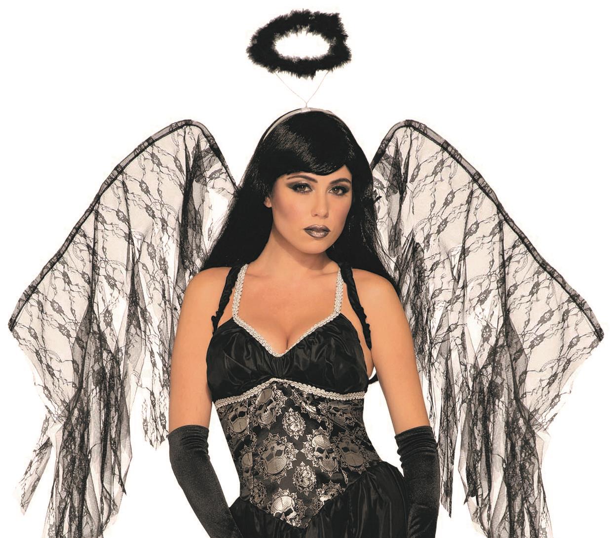 Fallen Black Angel Adult Gothic Costume Dress by HalloweenStore.com
