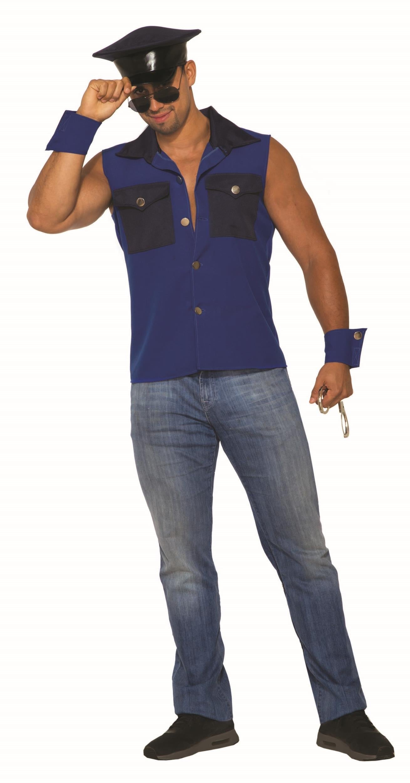 Arrestingly Handsome Cop Sexy Police Stripper Set Adult Mens Costume by HalloweenStore.com