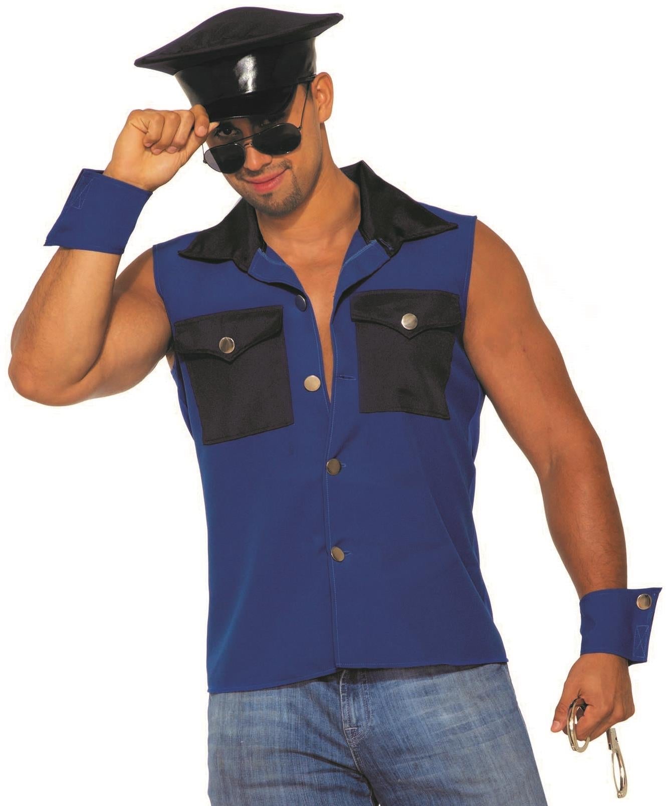 Arrestingly Handsome Cop Sexy Police Stripper Set Adult Mens Costume by HalloweenStore.com