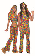 Tie Dye Far Out Hippie Unisex Adult Shirt and Pants Costume by HalloweenStore.com