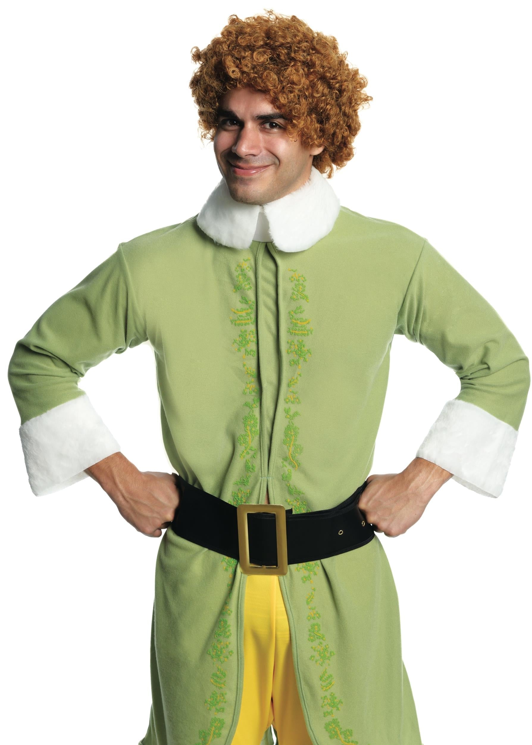 The Elf Movie Buddy the Elf Brown Afro Wig by HalloweenStore.com