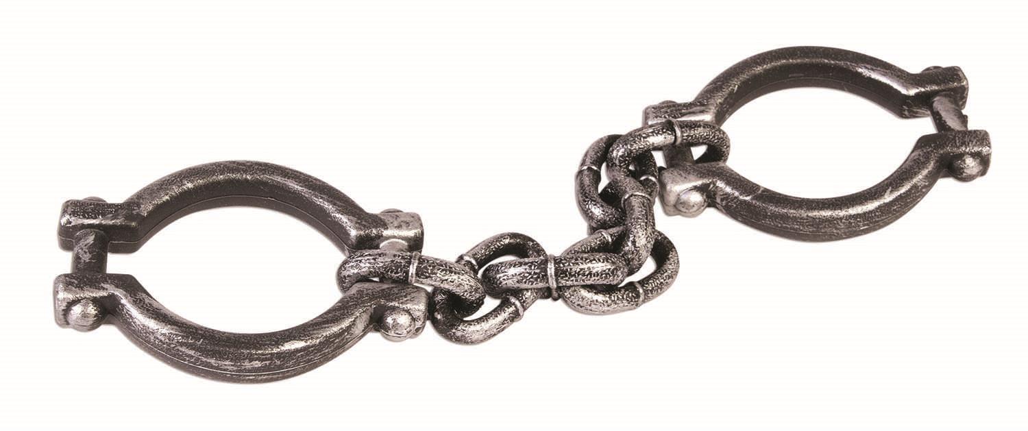 Plastic Prison Shackles Prisoner Accessory by HalloweenStore.com