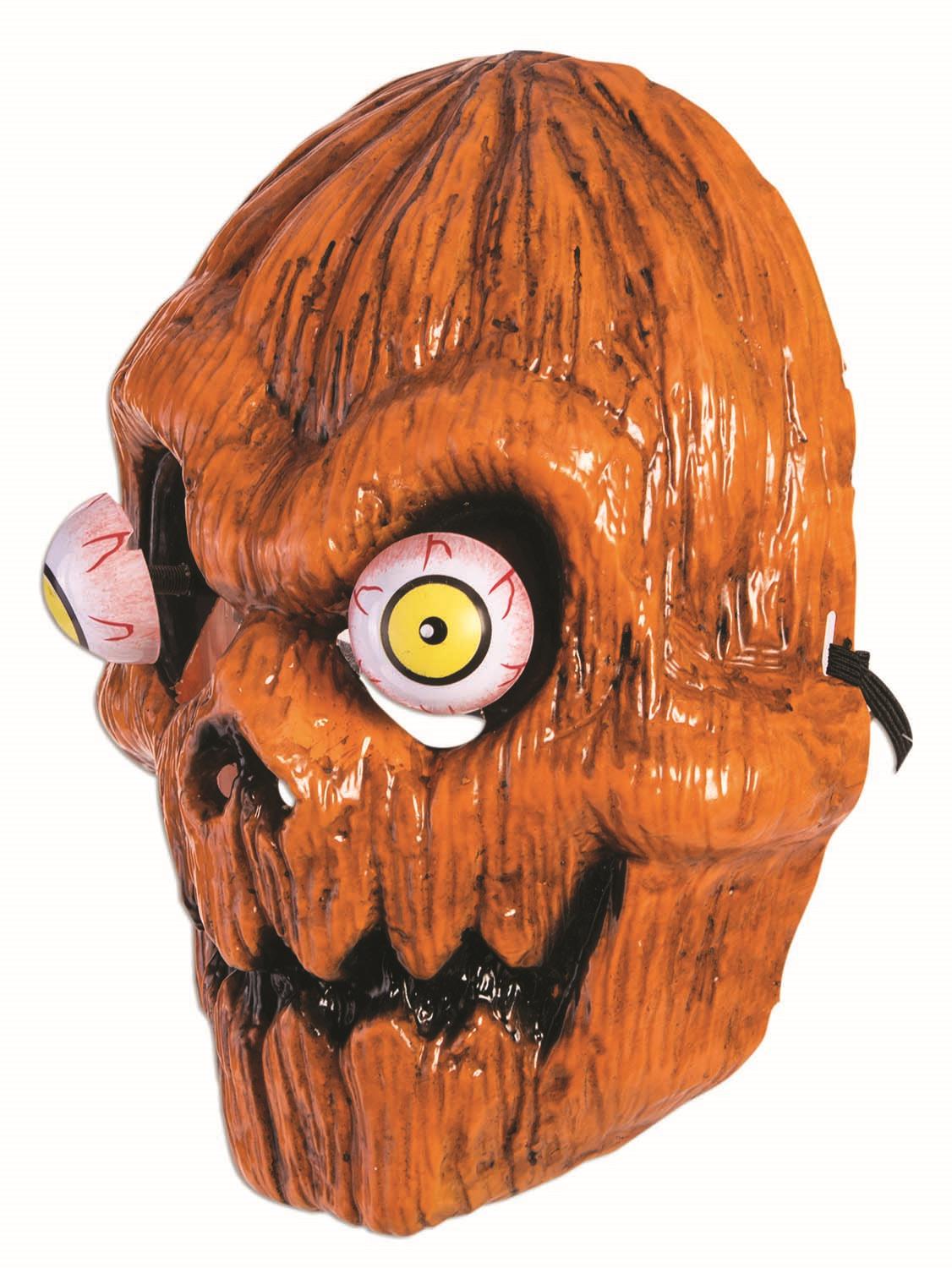 Pumpkin Head Evil Clown Face Mask by HalloweenStore.com