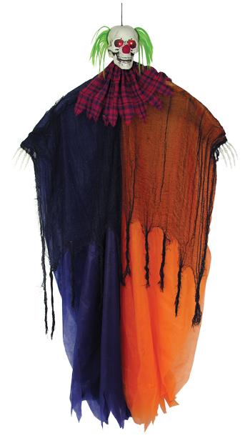 Creepy 67" Scary Hanging Evil Skull Clown Prop by HalloweenStore.com
