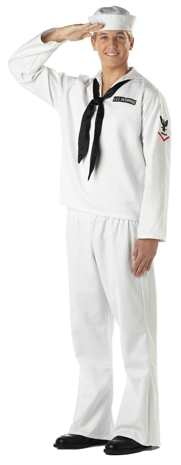 White Seaman Adult Navy Military Costume X-Large by HalloweenStore.com