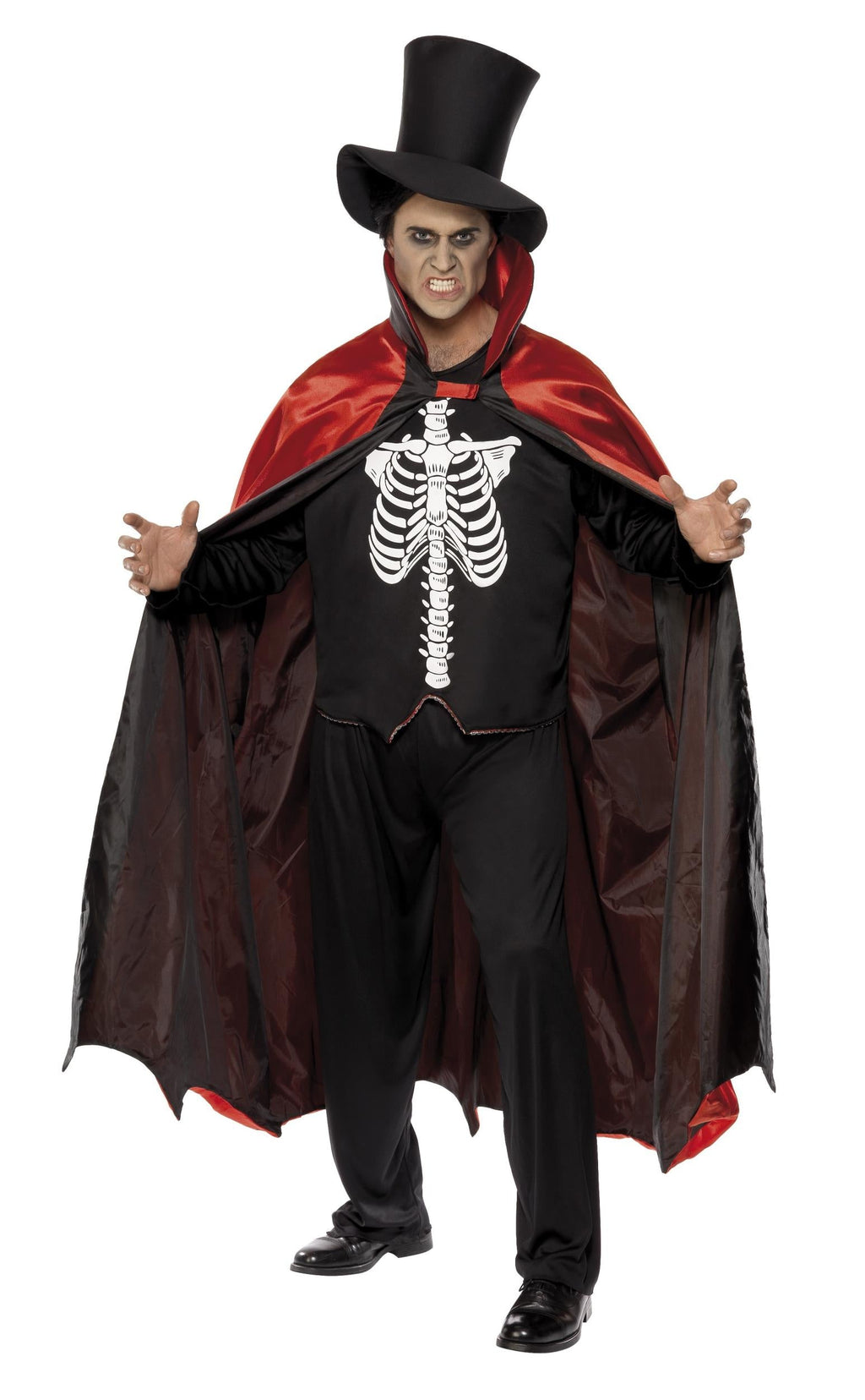 Reversible Vampire/Skeleton Adult Costume Large 42-44 by HalloweenStore.com